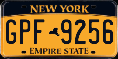 NY license plate GPF9256