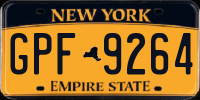 NY license plate GPF9264