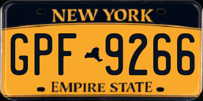 NY license plate GPF9266