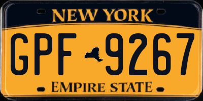 NY license plate GPF9267