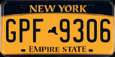NY license plate GPF9306
