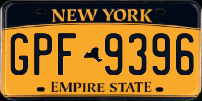 NY license plate GPF9396