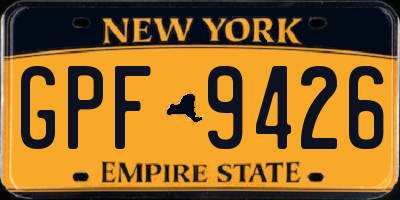 NY license plate GPF9426