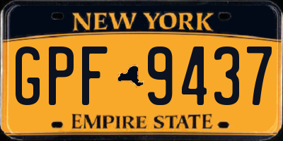 NY license plate GPF9437