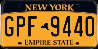 NY license plate GPF9440