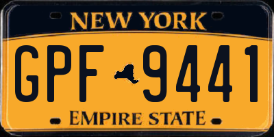 NY license plate GPF9441