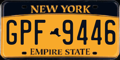 NY license plate GPF9446