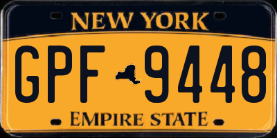 NY license plate GPF9448