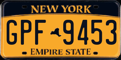 NY license plate GPF9453