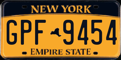 NY license plate GPF9454