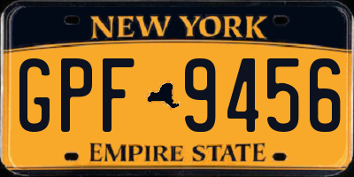 NY license plate GPF9456