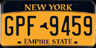 NY license plate GPF9459