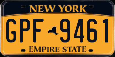 NY license plate GPF9461