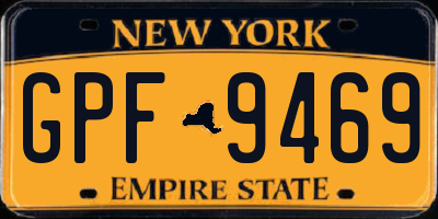 NY license plate GPF9469