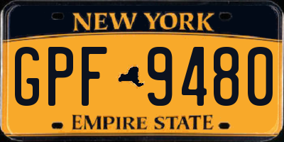 NY license plate GPF9480