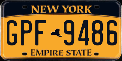 NY license plate GPF9486