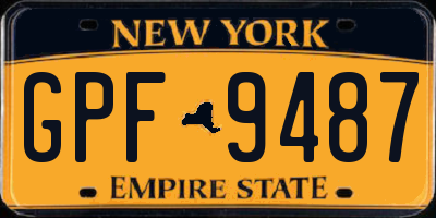 NY license plate GPF9487