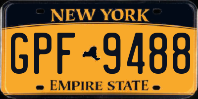 NY license plate GPF9488