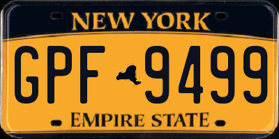 NY license plate GPF9499