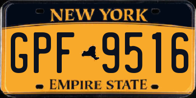 NY license plate GPF9516