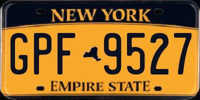 NY license plate GPF9527