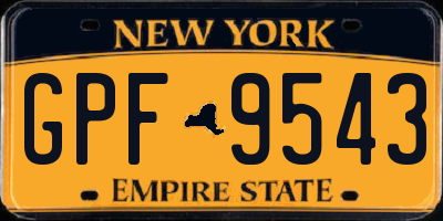 NY license plate GPF9543