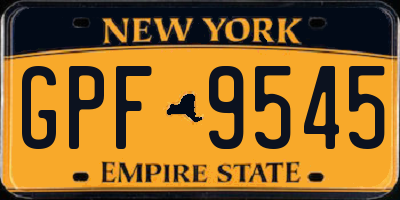 NY license plate GPF9545