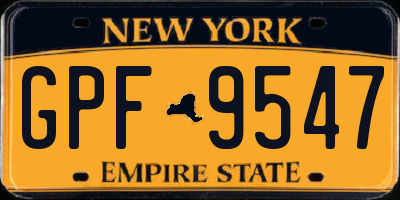 NY license plate GPF9547