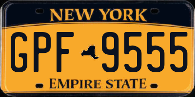 NY license plate GPF9555