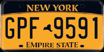 NY license plate GPF9591