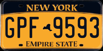 NY license plate GPF9593