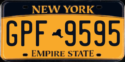NY license plate GPF9595