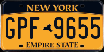 NY license plate GPF9655