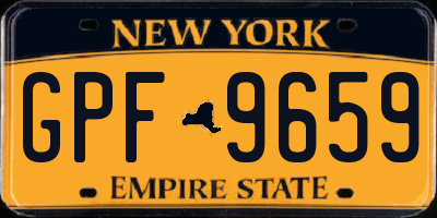 NY license plate GPF9659