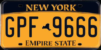 NY license plate GPF9666