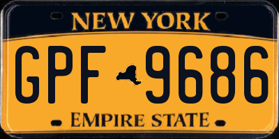 NY license plate GPF9686