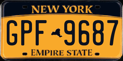 NY license plate GPF9687