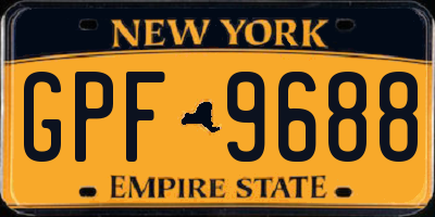 NY license plate GPF9688