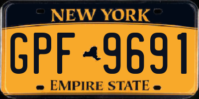NY license plate GPF9691