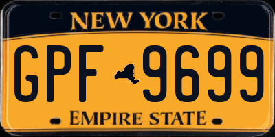 NY license plate GPF9699