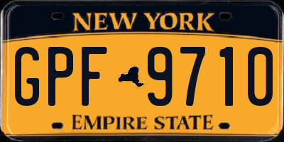 NY license plate GPF9710