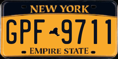 NY license plate GPF9711