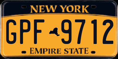 NY license plate GPF9712