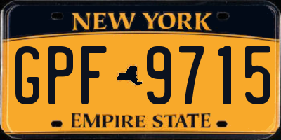 NY license plate GPF9715
