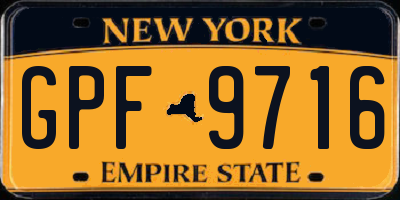 NY license plate GPF9716
