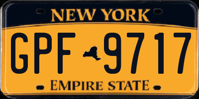 NY license plate GPF9717
