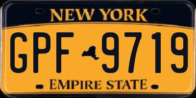 NY license plate GPF9719