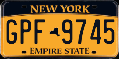 NY license plate GPF9745