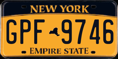 NY license plate GPF9746
