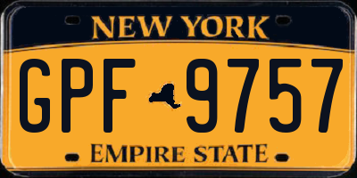 NY license plate GPF9757